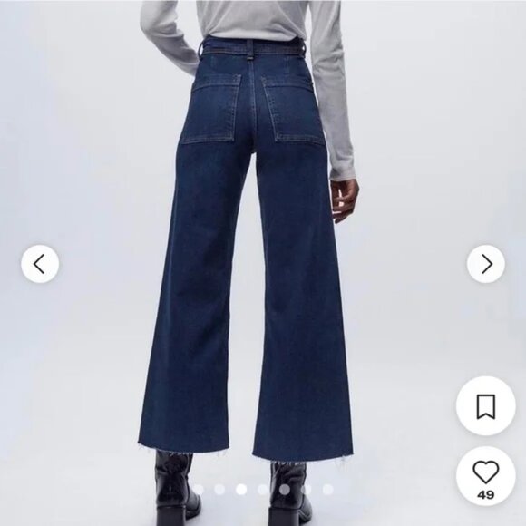 Zara Wide Leg Jeans - Picture 2 of 10